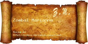 Zombai Marianna névjegykártya